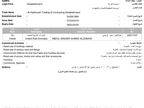 Commercial License 2019-2020